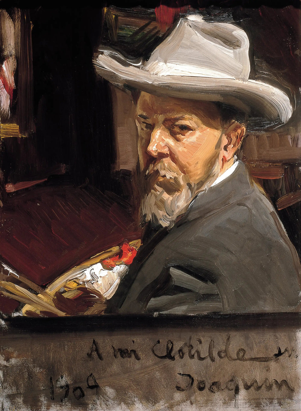 Autoportrait (1909) - Joaquín Sorolla image 1 reproduction d’œuvre d’art à l’huile