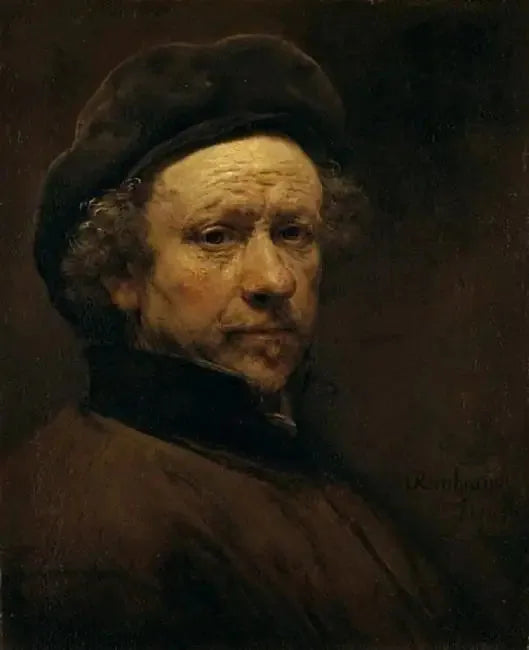 Autoportrait à l'âge de 51 ans - Rembrandt image 1 reproduction artisanale de tableau