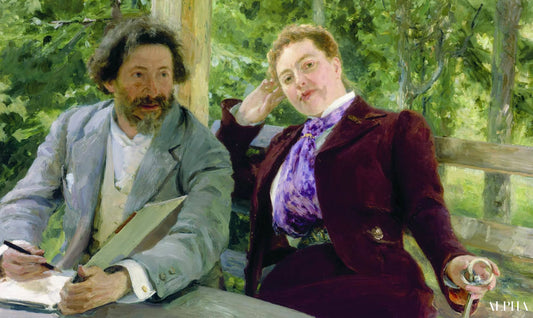 Autoportrait avec Natalia Borisovna Nordman-Severova - Ilya Repin - Reproductions de tableaux et peintures haut de gamme