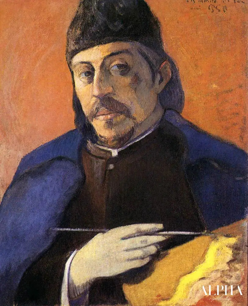 Autoportrait avec palette - Paul Gauguin - Reproductions de tableaux et peintures haut de gamme