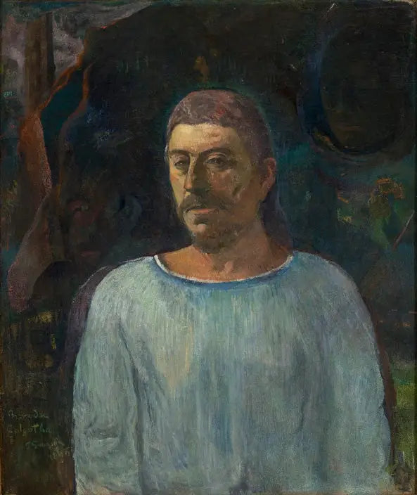 Reproduction du tableau « Autoportrait près du Golgotha - Paul Gauguin » par Alpha Reproduction en peinture à l’huile