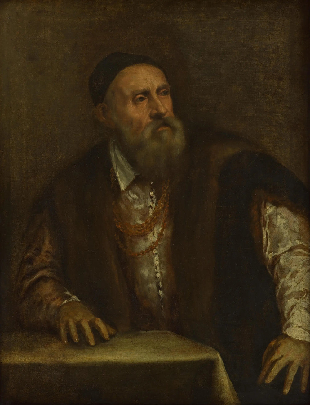 Autoportrait - Titian image 1 reproduction de peinture à l’huile