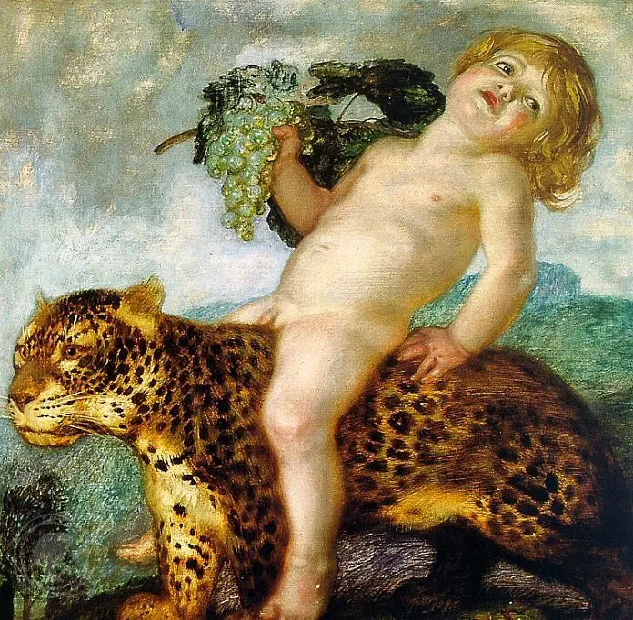 바커스 아기, 표범 위에 올라타다 - 프란츠 폰 슈톡