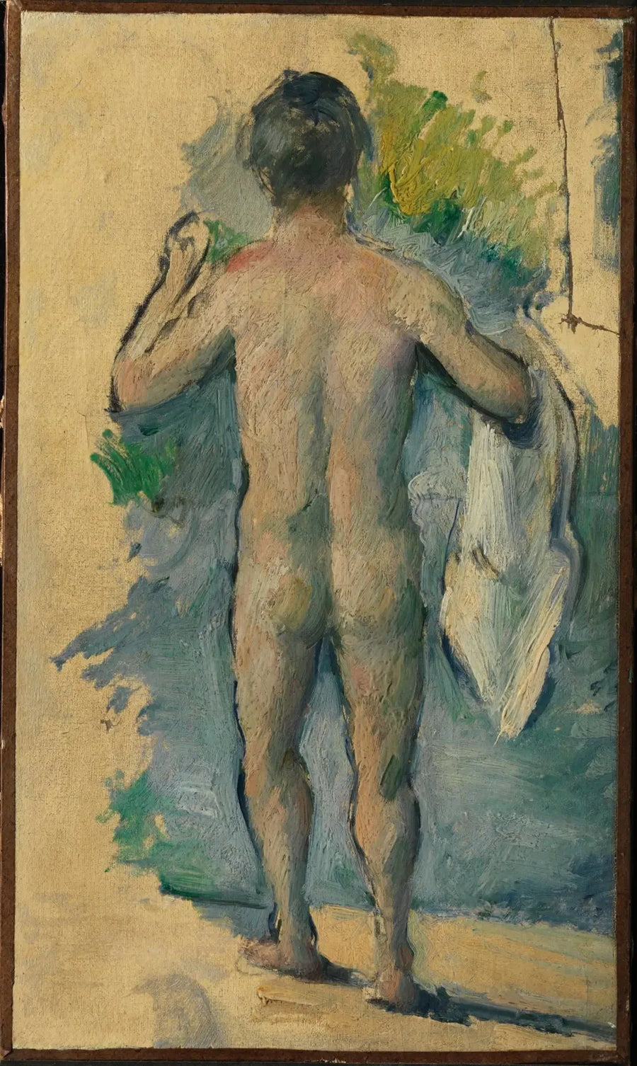 서 있는 목욕하는 사람, 뒤에서 본 모습 - Paul Cézanne