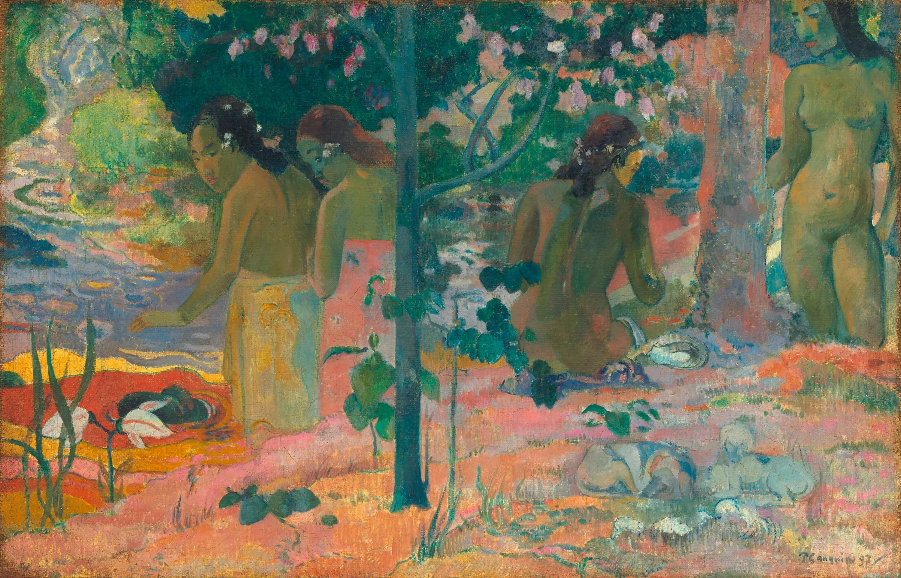 Baigneuses - Paul Gauguin image 1 reproduction de peinture à l’huile