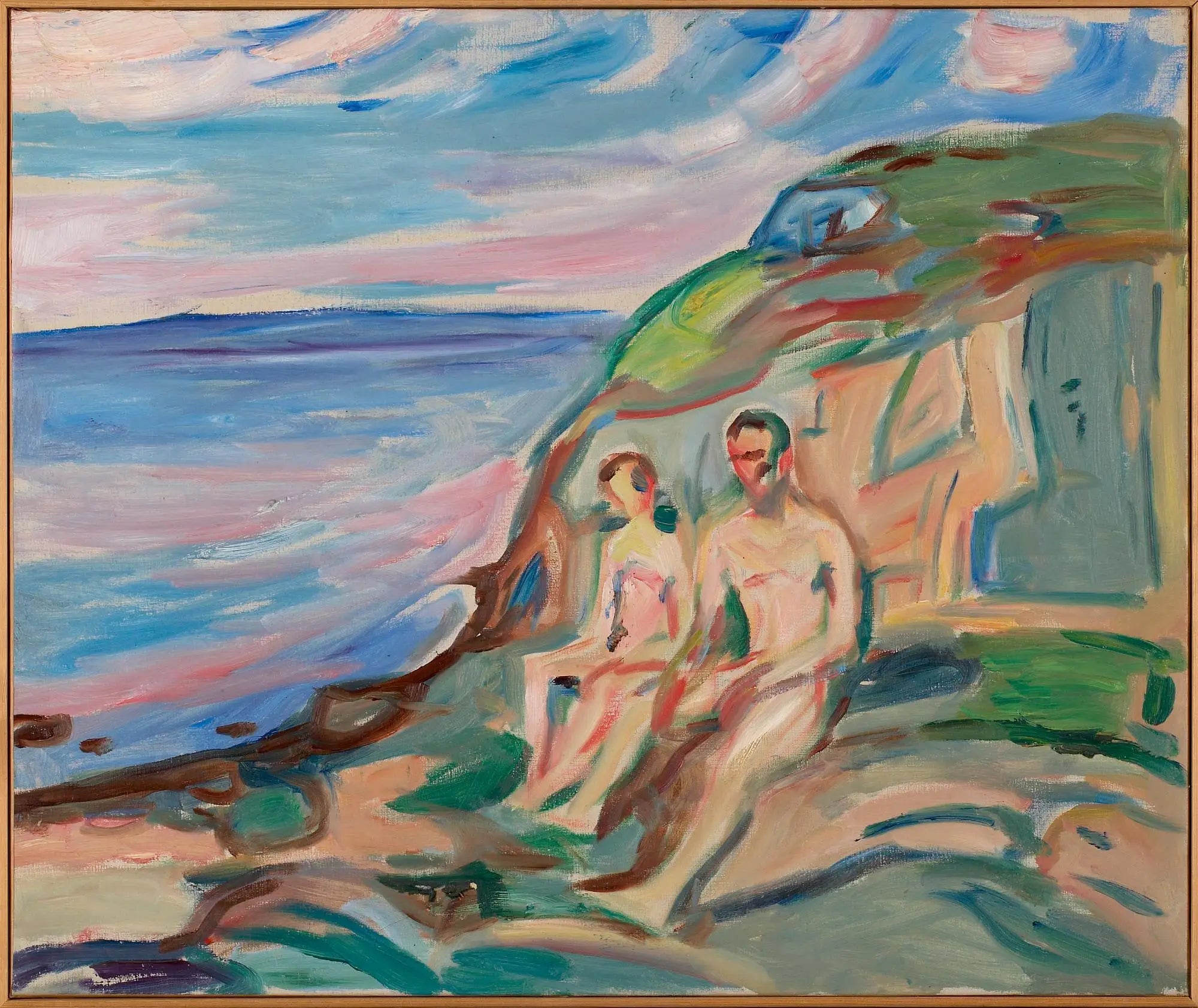 Reproduction du tableau « bain de soleil - Edvard Munch » par Alpha Reproduction en peinture à l’huile