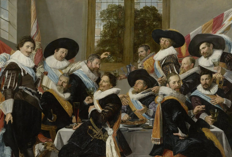 생드리앙 궁수단 장교 연회 - 프란스 hals

Source:
Banquet des officiers du corps des archers de Saint-Adrien - Frans Hals