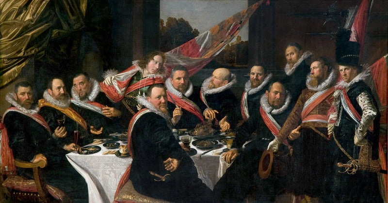 성 조지 궁수단 장교 연회, 하를럼 1616 - 프란스 할스

Source:
Banquet des officiers du corps des archers de Saint-George, Haarlem 1616 - Frans Hals