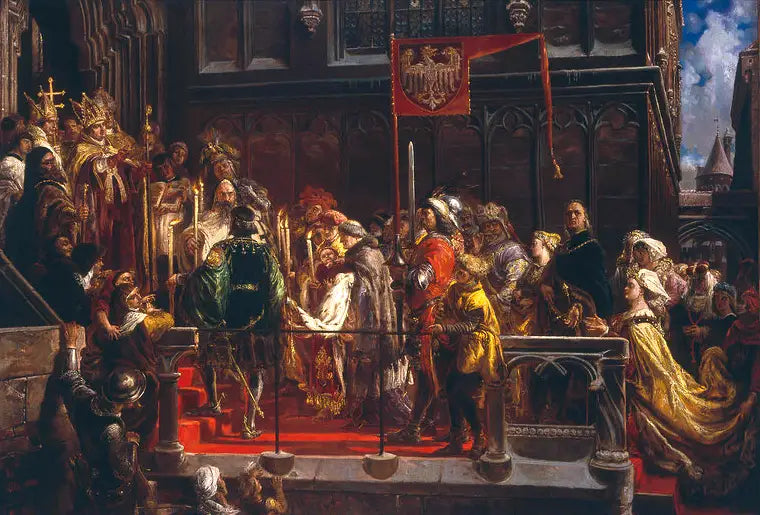 라디슬라스 드 바르나의 세례 1425년 2월 18일 - 얀 마테이코

Source:
Baptême de Ladislas de Varna 18.II.1425. - Jan Matejko