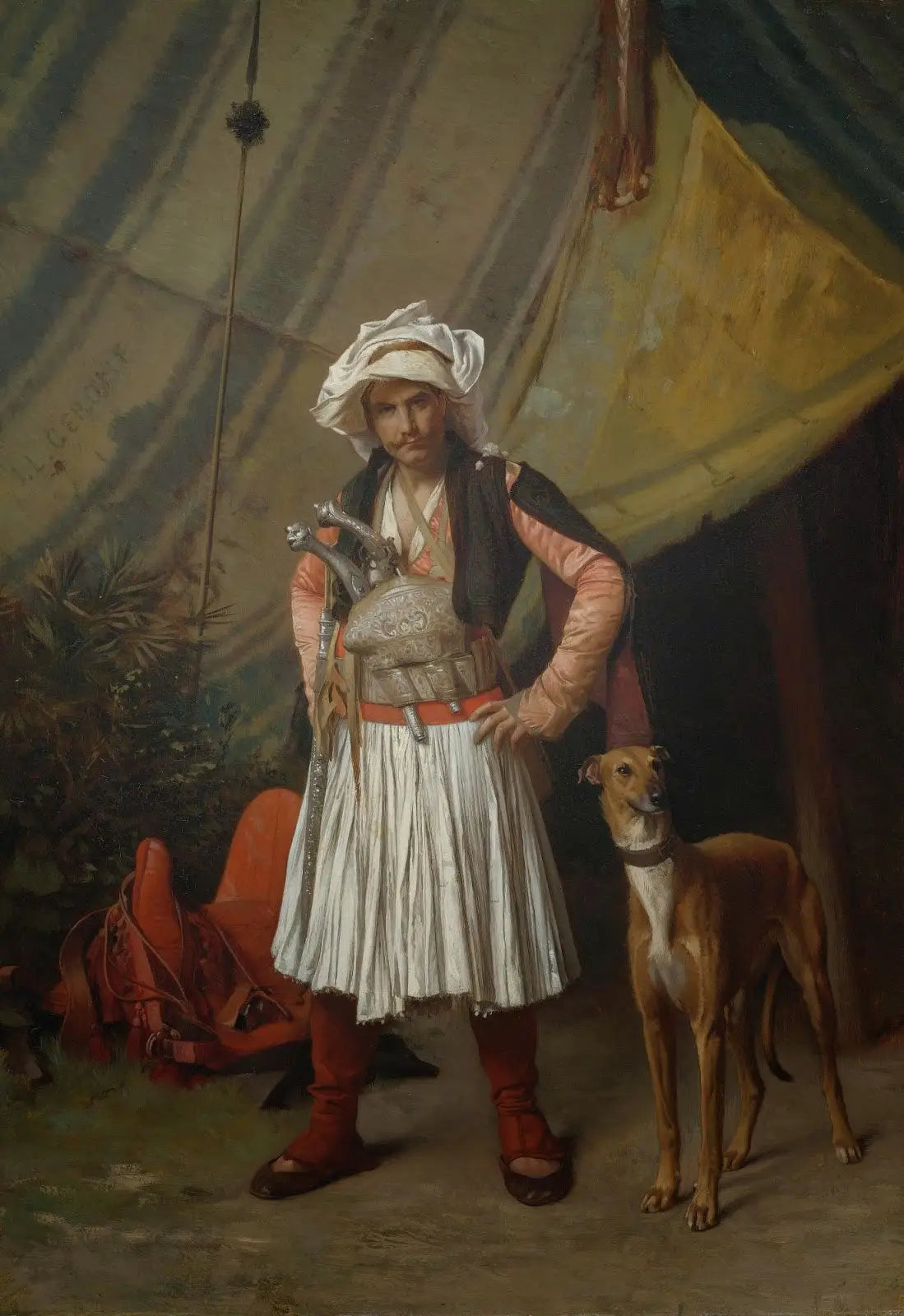 Bashi-Bouzouk et son chien - Jean-Léon Gérôme image 1 copie de tableau peinte à la main
