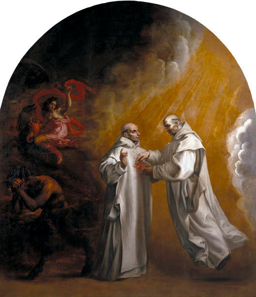 Basile de Bourgogne apparaît à son disciple Hugo de Lincoln - Vincenzo Carducci image 1 reproduction réalisée par Alpha Reproduction