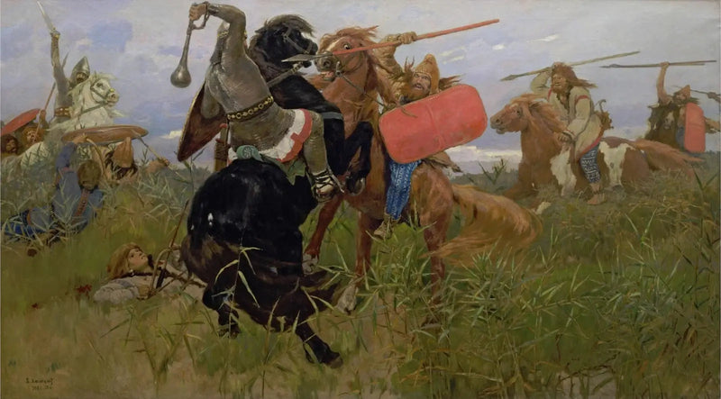 스키타이인과 슬라브인 간의 전투 - 빅토르 바스네초프

Source:
Bataille entre les Scythes et les Slaves - Viktor Vasnetsov