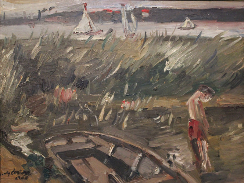 Bateau dans les roseaux du Müritzsee - Lovis Corinth