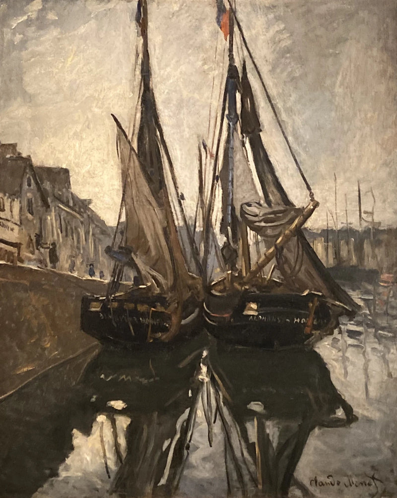 Honfleur W116의 낚시 보트 - Claude Monet
