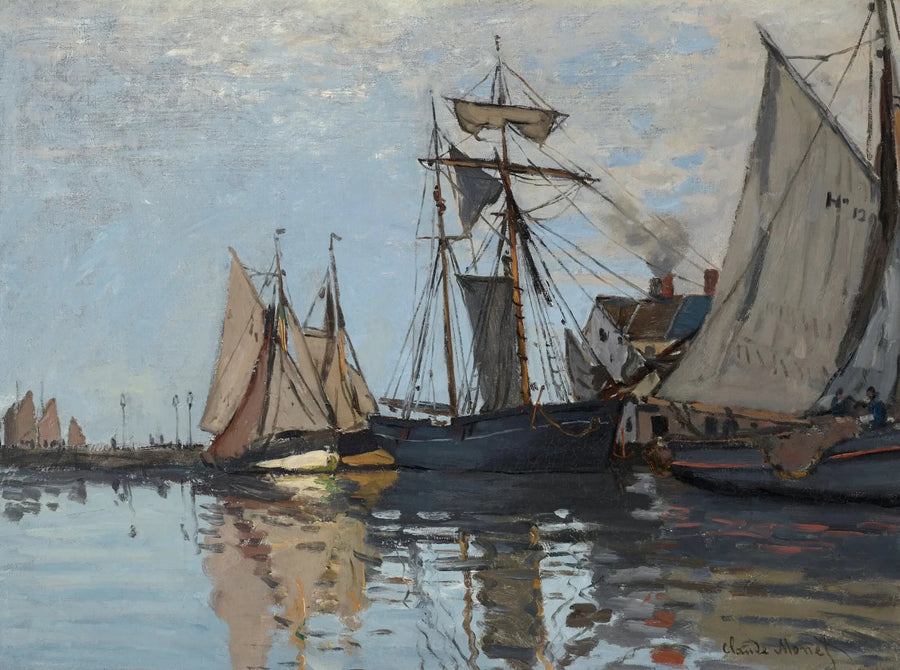 옹플뢰르 항구의 배들 - Claude Monet