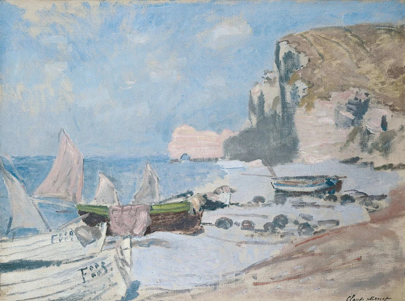 낚시 보트,Étretat W1013 - 클로드 모네