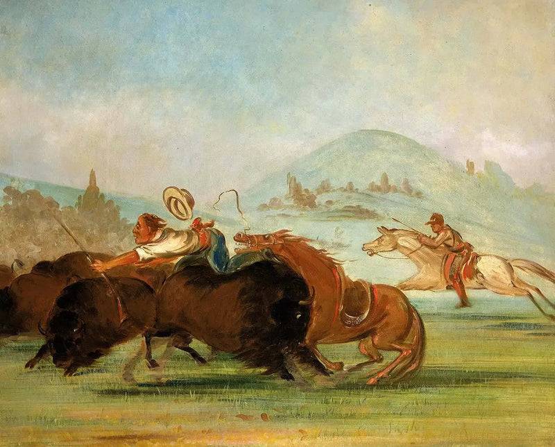 바티스트 에 모아, 러닝 버팔로, 옐로스톤 강어귀 - 조지 캐틀린

Source:
Batiste et moi, Running Buffalo, embouchure du Yellowstone - George Catlin