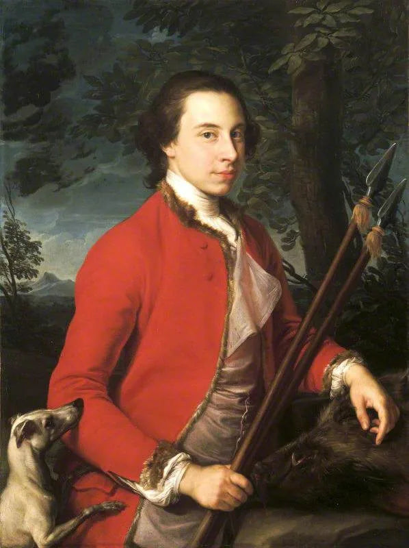 벤자민 레티유리에 MP (1728/9-1797), 멧돼지 창 두 개와 함께 - Pompeo Batoni