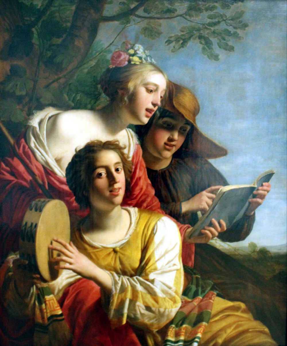 Bergères chantantes - Gerrit van Honthorst image 1 reproduction artisanale de tableau