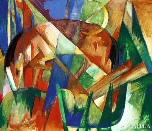 Bête fabuleuse II (cheval) - Franz Marc - Reproductions de tableaux et peintures haut de gamme