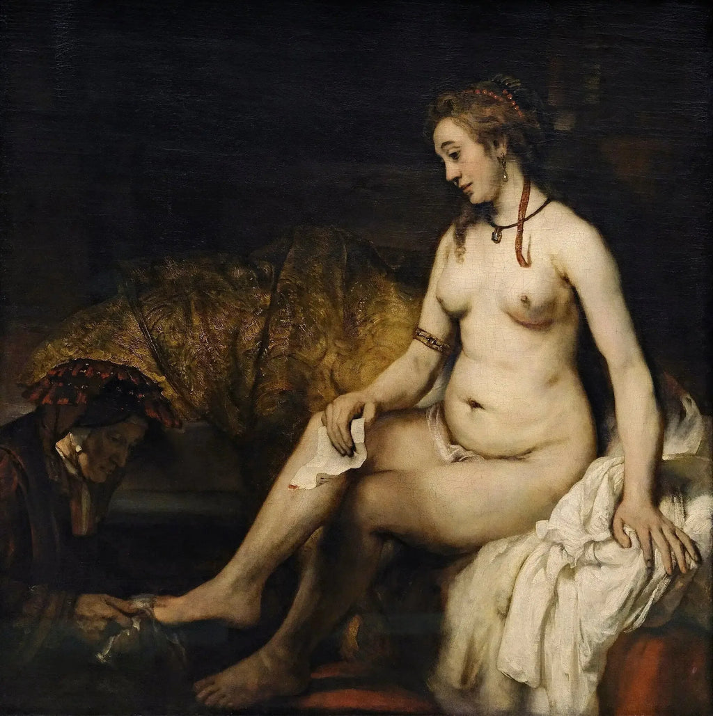 Bethsabée au bain locataire la lettre de David - Rembrandt image 1 copie de tableau peinte à la main