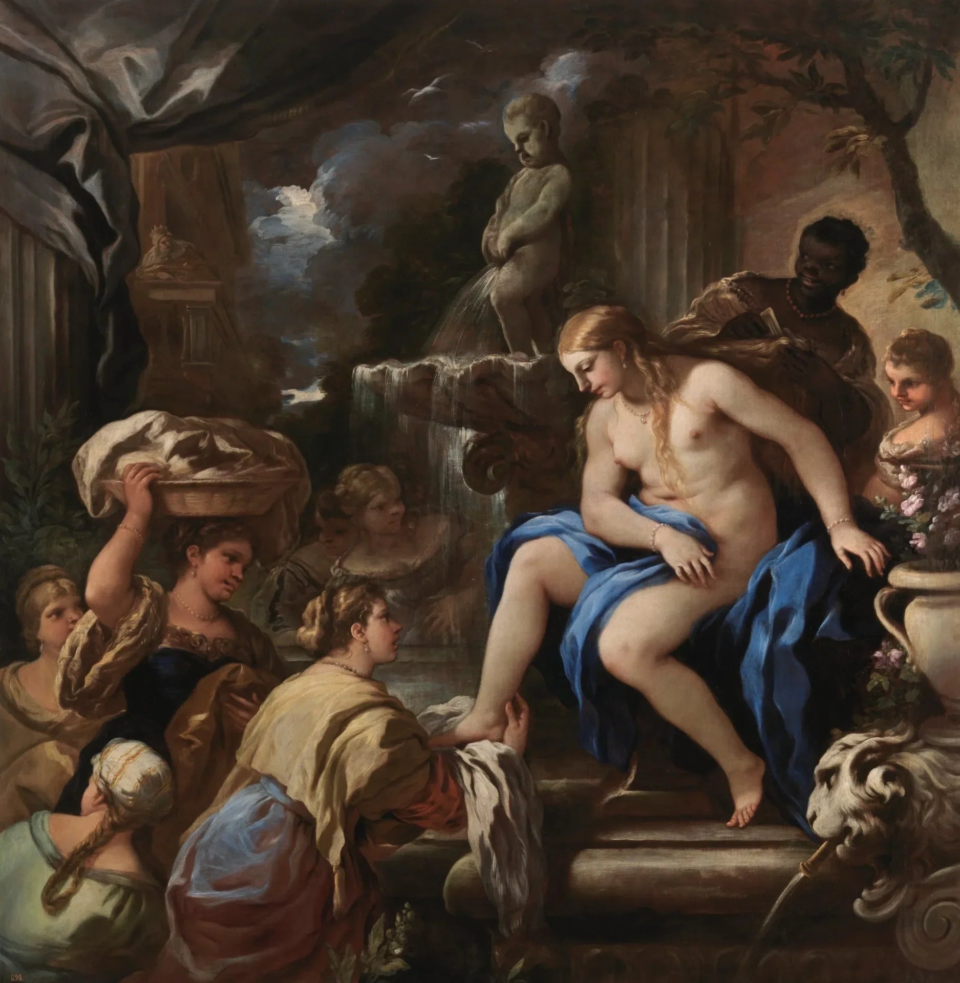 Betsabea al bagno - Luca Giordano image 1 reproduction d’œuvre d’art à l’huile