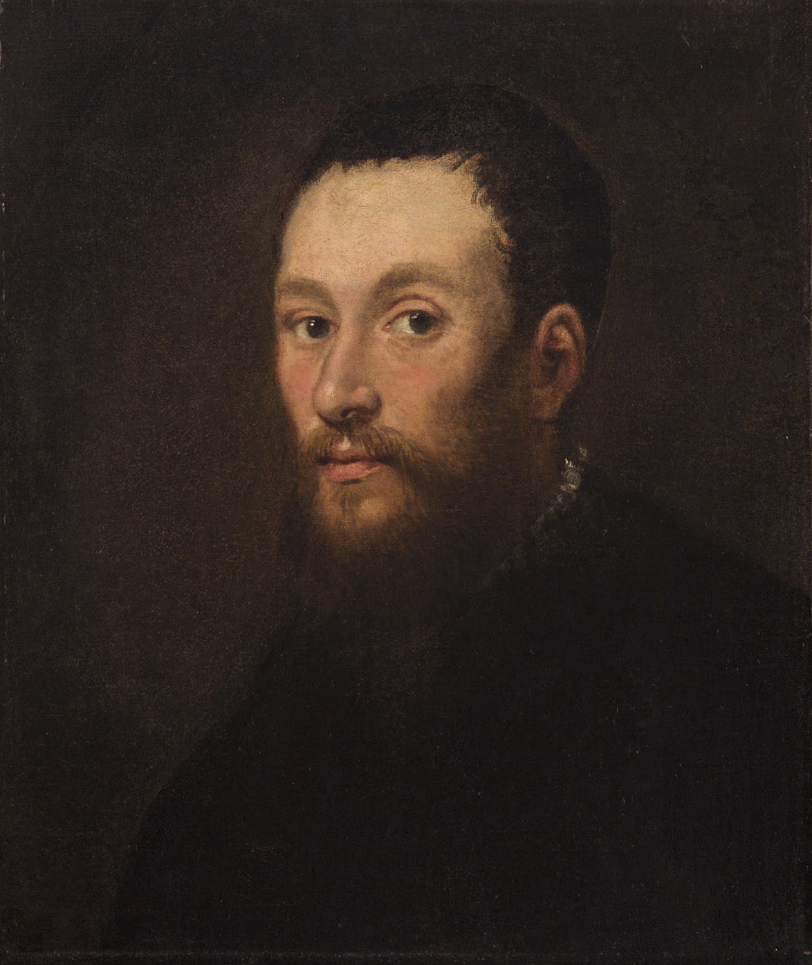 Bildnis eines jungen bärtigen Mannes - Jacopo Tintoretto image 1 reproduction artisanale de tableau