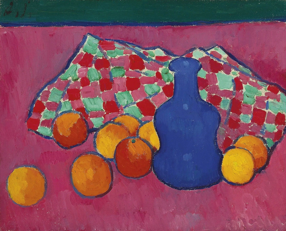 Blaue Vase mit Orangen - Alexej von Jawlensky image 1 reproduction réalisée par Alpha Reproduction
