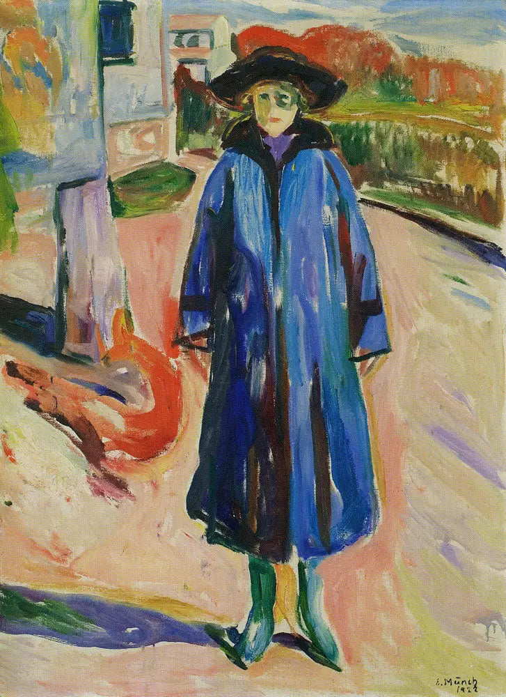 Reproduction du tableau « Blouson bleu au soleil - Edvard Munch » par Alpha Reproduction en peinture à l’huile