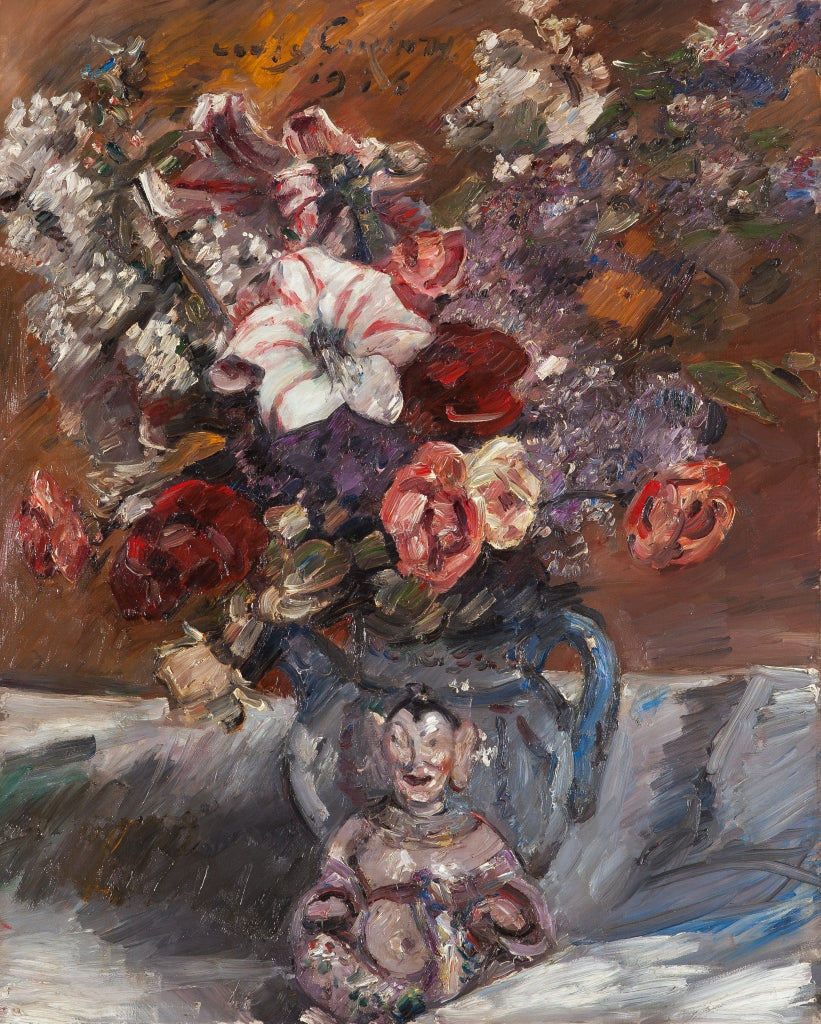 Blumen mit chinesischer Pagode - Lovis Corinth image 1 copie de tableau peinte à la main