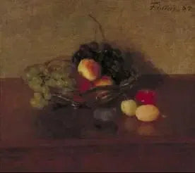 유리 볼에 흰색과 파란색 포도, 복숭아, 자두 - 앙리 판탱-라투르

Source:
Bol en verre avec raisins blancs et bleus, pêches et prunes - Henri Fantin-Latour