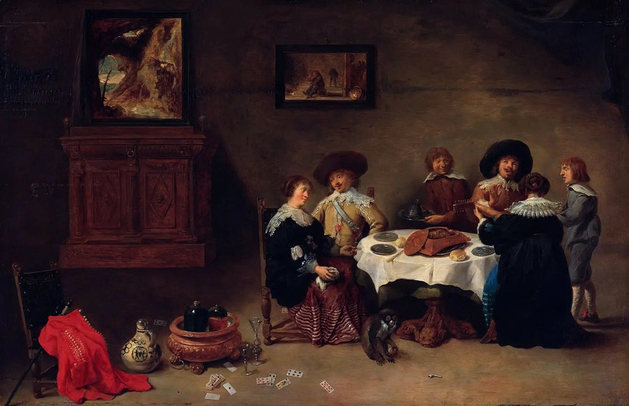 식탁에서의 좋은 동료 - 데이비드 테니에르르 르 쥬네

Source:
Bonne compagnie à table - David Teniers le Jeune