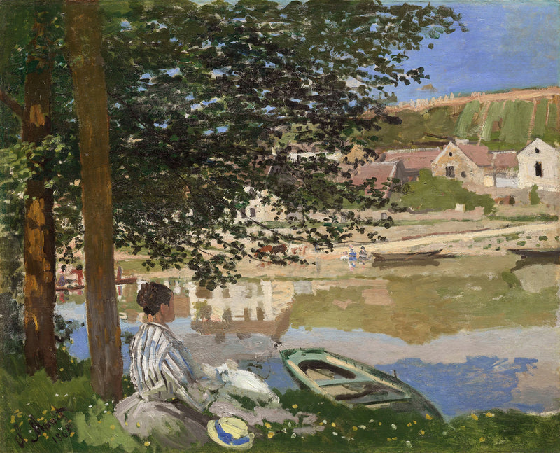 Bennecourt W110의 센 강둑 - Claude Monet
