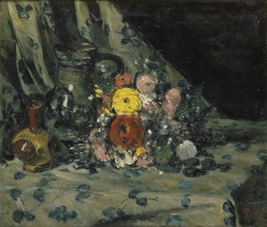노란 달리아 꽃다발 - Paul Cézanne