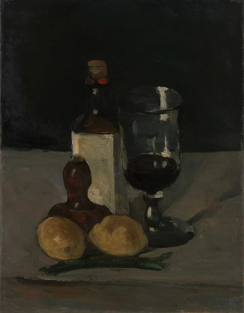 병, 유리잔 그리고 레몬 - Paul Cézanne
