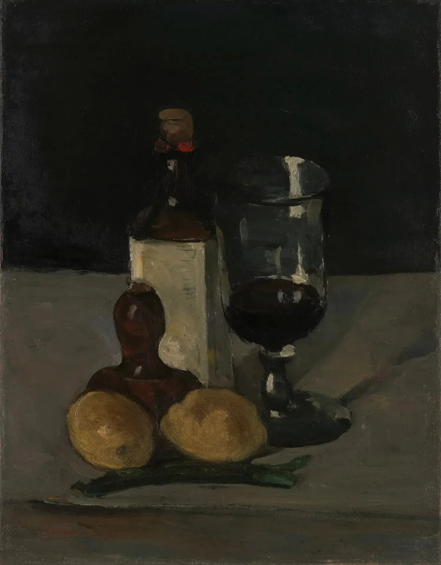 병, 유리잔 그리고 레몬 - Paul Cézanne