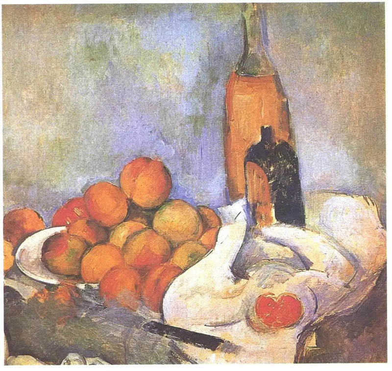 병과 복숭아 - Paul Cézanne