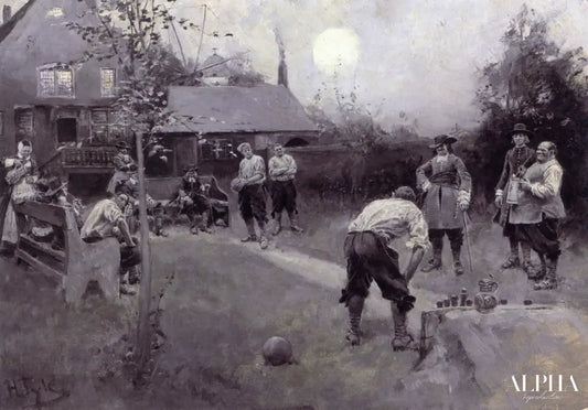 Bowling - Howard Pyle - Reproductions de tableaux et peintures haut de gamme