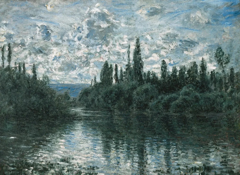 Vétheuil W482 근처의 Bras de la Seine - 클로드 모네