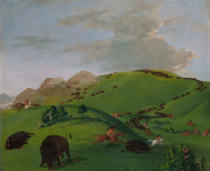 버팔로 체이스, 옐로스톤의 입술 - 조지 캐틀린

Source:
Buffalo Chase, embouchure du Yellowstone - George Catlin