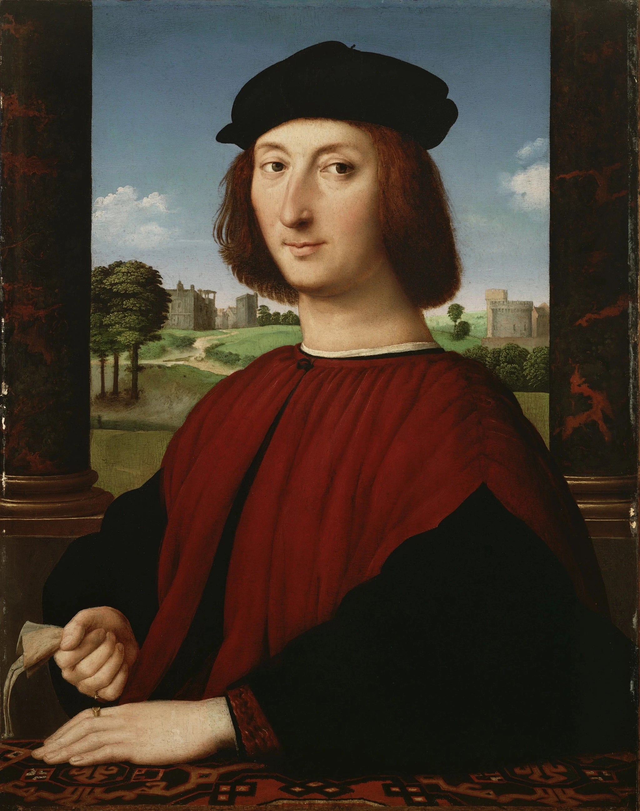 Portrait de jeune homme - Raphaël Sanzio - Réproduction huile sur toile