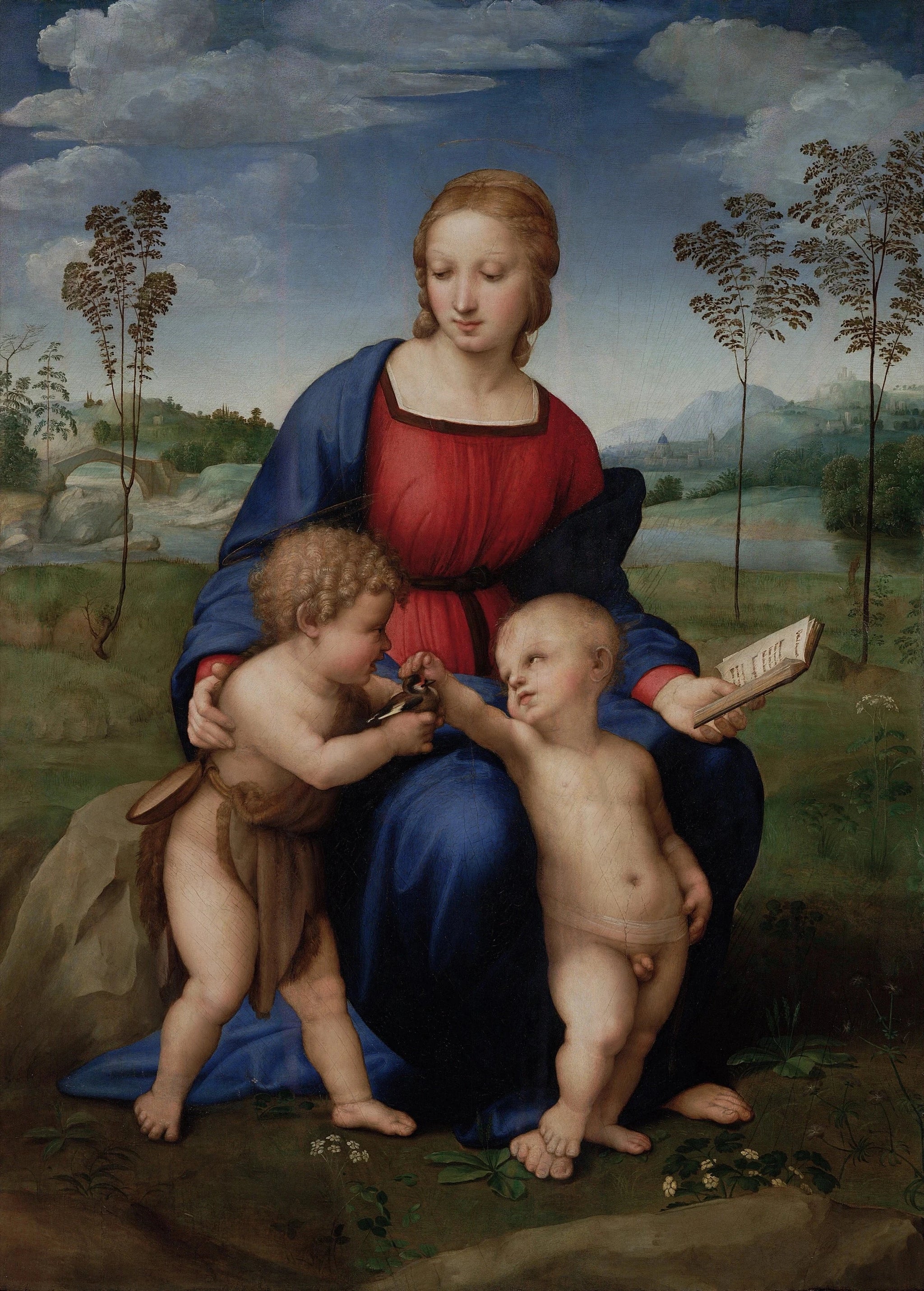 La Vierge au chardonneret - Raphaël Sanzio - Réproduction huile sur toile