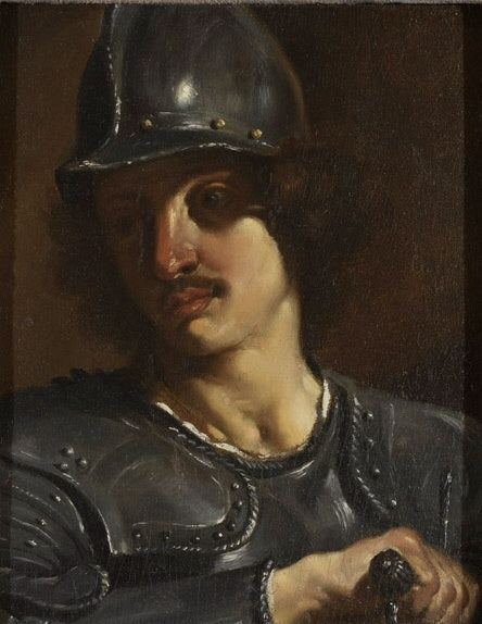 갑옷을 입은 병사의 흉상 - Guercino