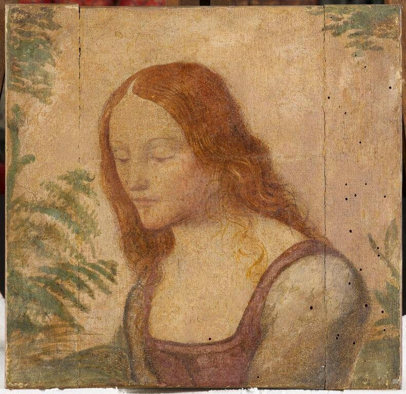 머리카락이 흩어진 젊은 여성의 흉상 - Bernardino Luini