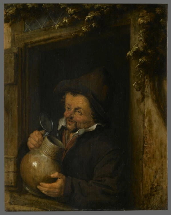 Le Buveur à la fenêtre - Adriaen van Ostade