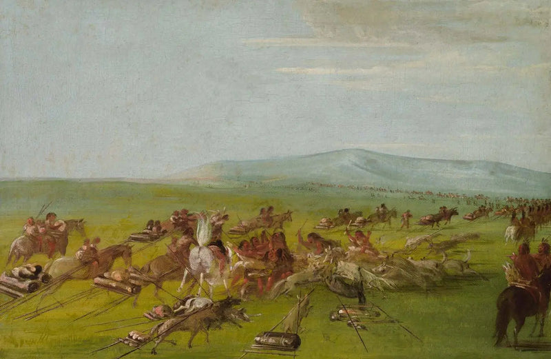 이동하는 코맨치 캠프, 길 위의 개 싸움 - 조지 캐틀린

Source:
Campement Comanche en mouvement, combat de chiens en route - George Catlin