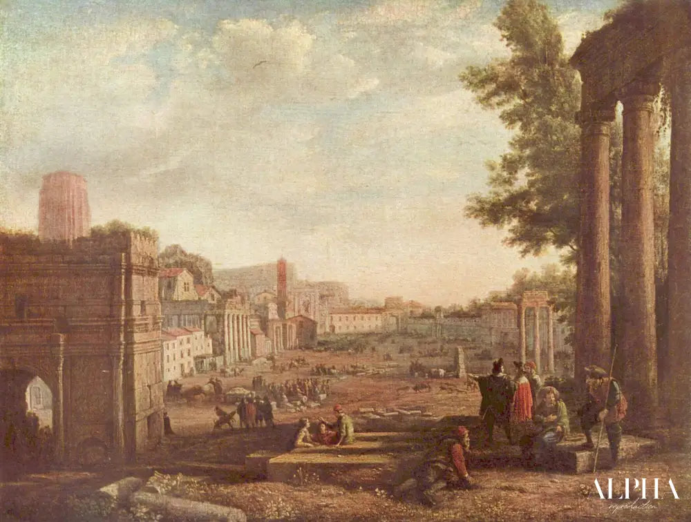 Campo Vaccino - Claude Lorrain - Reproductions de tableaux et peintures haut de gamme