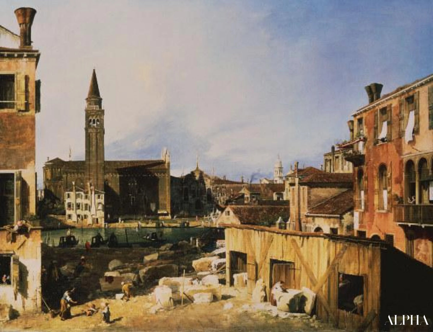 Canaletto, Église et Scuola della Carit - Giovanni Antonio Canal - Reproductions de tableaux et peintures haut de gamme