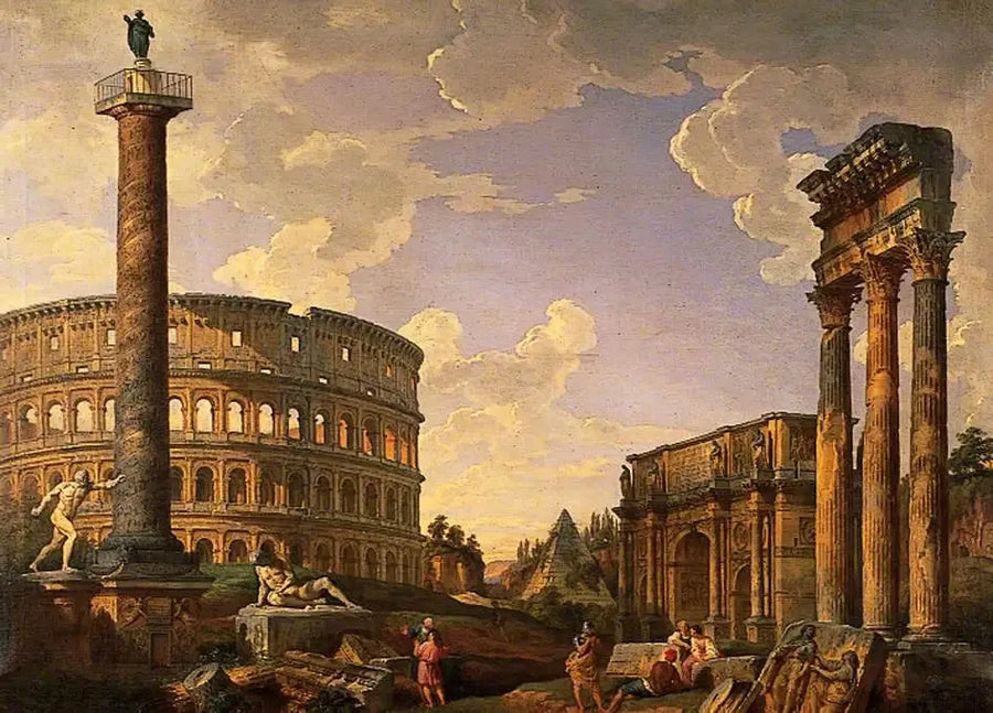 로마의 카프리치오, 콜로세움이 있는 유적지 - 조반니 파올로 파니니

Source:
Capriccio romain, ruines avec le Colisée - Giovanni Paolo Panini