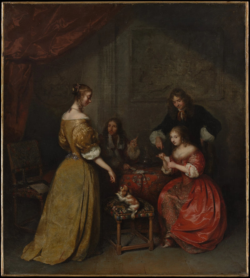 The Card Party - Caspar Netscher